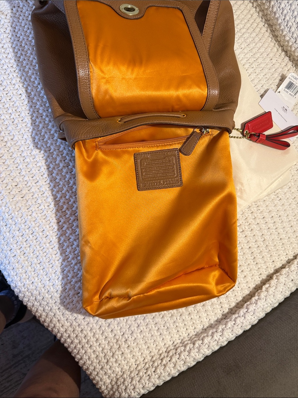 Coach Park Drawstring Backpack Tan - Picture 6 of 8